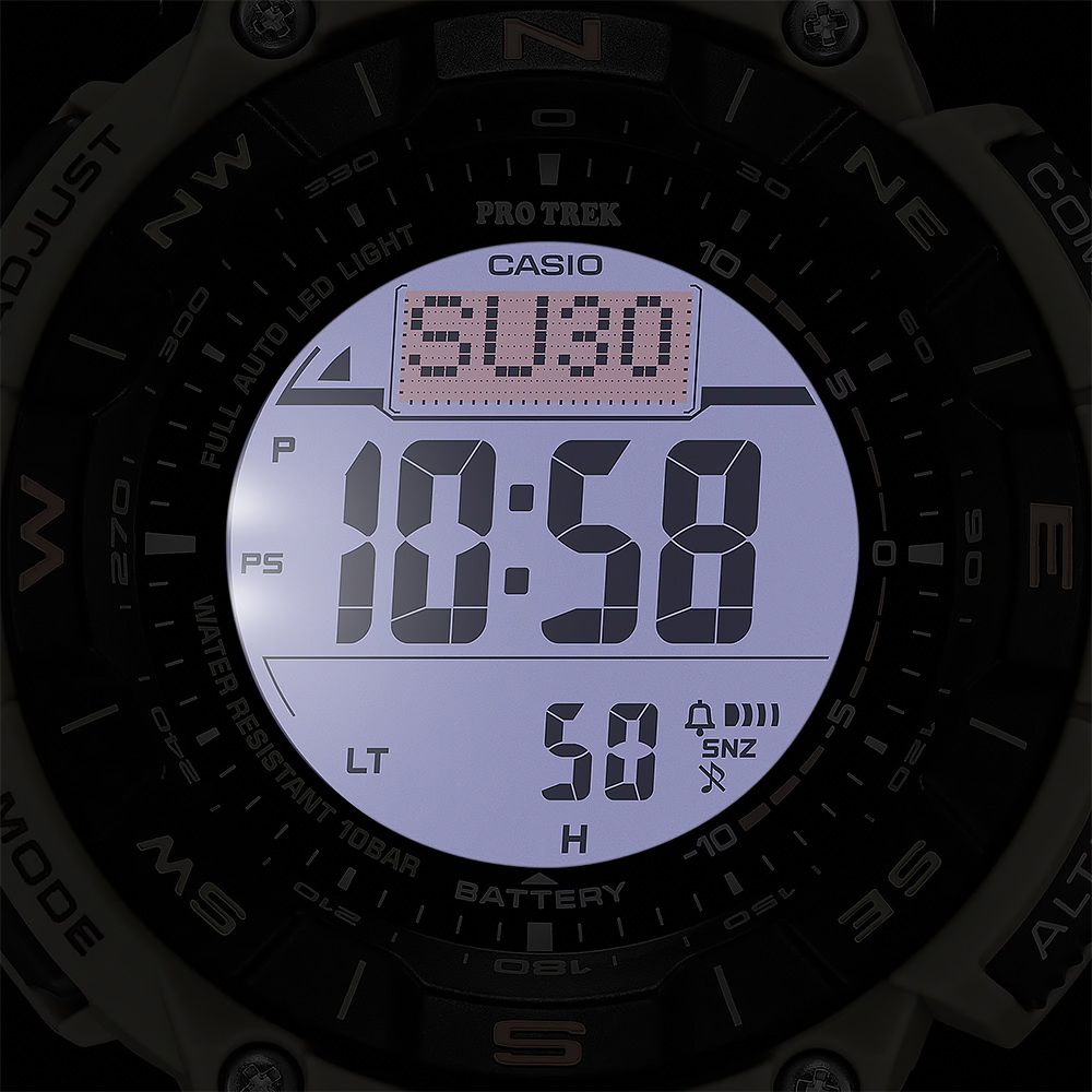 CASIO 卡西歐   PRO TREK 戶外運動太陽能環保手錶-黃 PRG-340SC-5