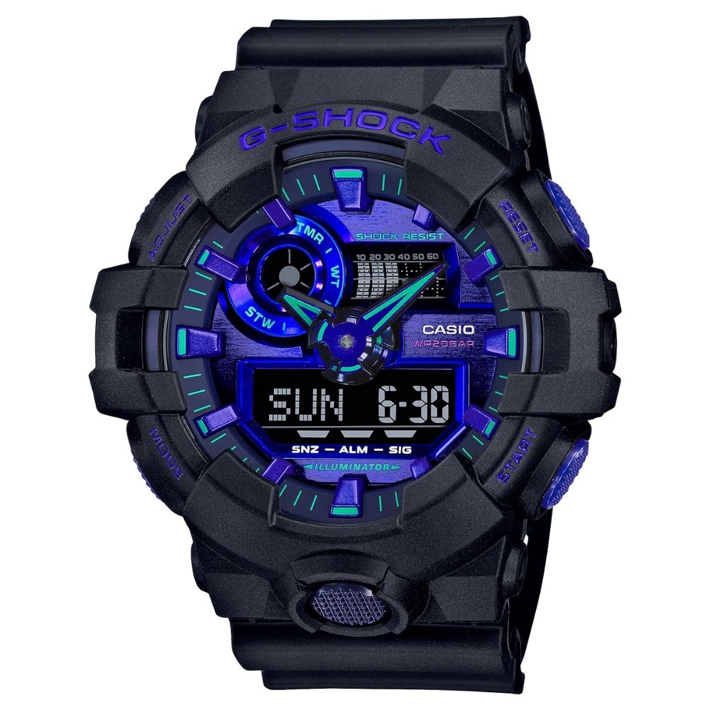 CASIO 卡西歐   G-SHOCK 黑紫藍 GA-700VB-1A