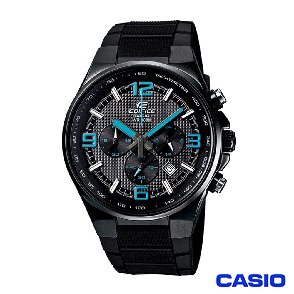 CASIO 卡西歐   EDIFICE賽車經典三針三圈計時橡膠腕表 EFR-515PB-1A2