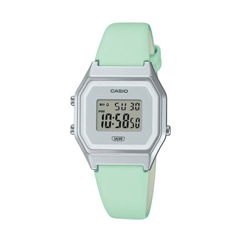 【CASIO 卡西歐】復古柔霧配色方形電子腕錶-蘋果綠/LA680WEL-3/台灣總代理公司貨享一年保固