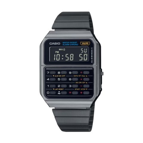 【CASIO 卡西歐】重金屬感計算機數位顯示腕錶-復古黑/CA-500WEGG-1B/台灣總代理公司貨享一年保固