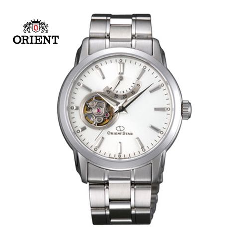 ORIENT STAR 東方之星 OPEN HEART系列 小鏤空機械錶 鋼帶款 SDA02002W 白色-39.0mm