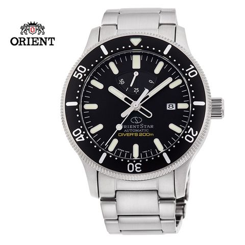 ORIENT 東方 STAR 之星 DIVERS 200M 系列 機械錶 鋼帶款 RE-AU0301B 黑色 - 43.6mm