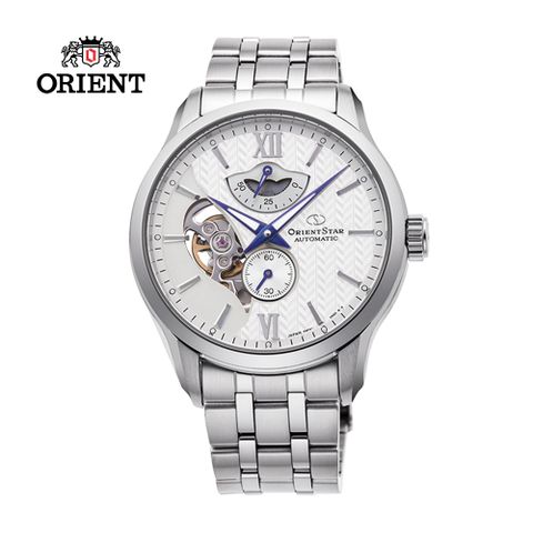 ORIENT STAR 東方之星 OPEN HEART系列 鏤空機械錶 鋼帶款 RE-AV0B01S 白色 - 41.0mm