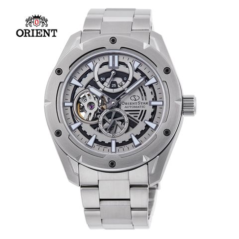 ORIENT STAR 東方之星 Sports 系列 鏤空機械錶 鋼帶款 RE-AV0A02S 灰色 - 42.6mm