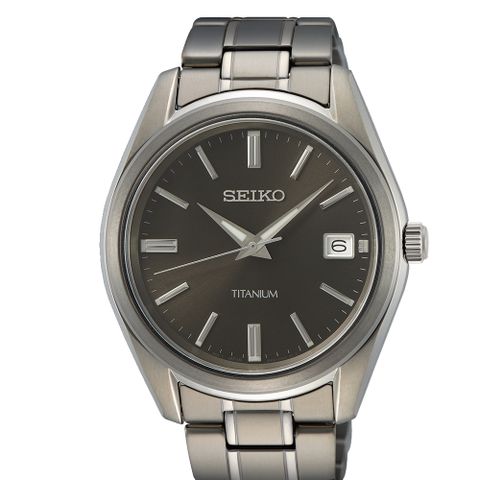 SEIKO 精工 享指定專櫃售後服務 簡約經典鈦金屬腕錶6N52-00B0D(SUR375P1)