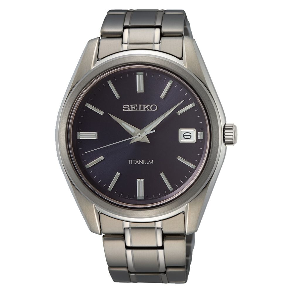 SEIKO 精工 享指定專櫃售後服務 簡約經典鈦金屬腕錶6N52-00B0V(SUR373P1)