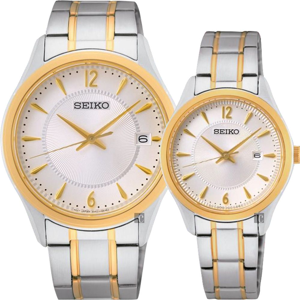 SEIKO 精工 CS 城市情侶手錶 對錶 6N52-00D0KS+6N22-00N0KS(SUR468P1+SUR474P1)