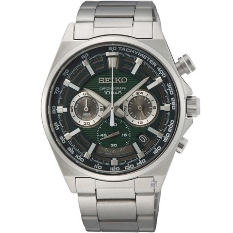 SEIKO 精工 CS 競速賽車三眼計時腕錶 8T63-00T0G(SSB405P1)