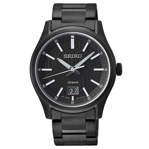 SEIKO 精工 SUR515P1 藍寶石鏡面 日期 鋼錶帶男錶 6N76-00K0SD 黑 39.5mm 附拆錶帶工具