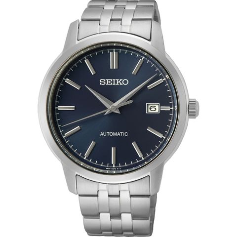 SEIKO精工CS系列簡約不鏽鋼機械錶-銀藍 男錶(SRPH87K1/4R35-05J0B)