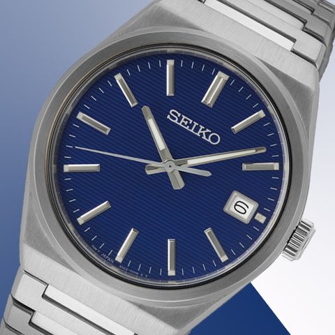 SEIKO 精工 CS系列簡約石英手錶-39mm SUR555P1 6N52-00H0B