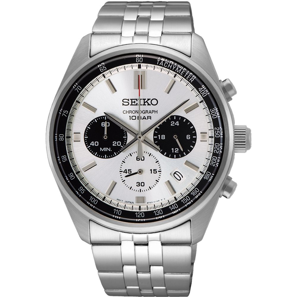 SEIKO 精工 CS系列時尚三眼計時錶/銀/41.5mm (8T63-00W0S/SSB425P1)SK003