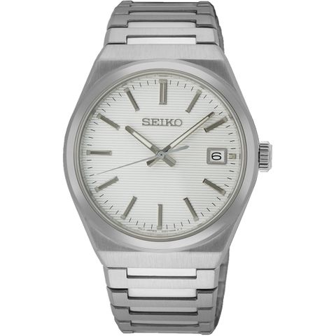 SEIKO 精工 CS系列經典大三針時尚腕錶/銀/38.5mm(6N52-00H0S/SUR553P1)SK003