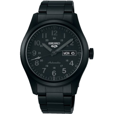 SEIKO 精工 享指定專櫃售後服務  5 Sports 系列 軍風機械錶(SRPJ09K1/4R36-10A0N)-39.4mm