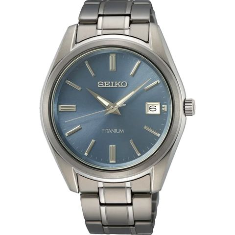 SEIKO 精工 享指定專櫃售後服務 簡約經典鈦金屬腕錶6N52-00B0B