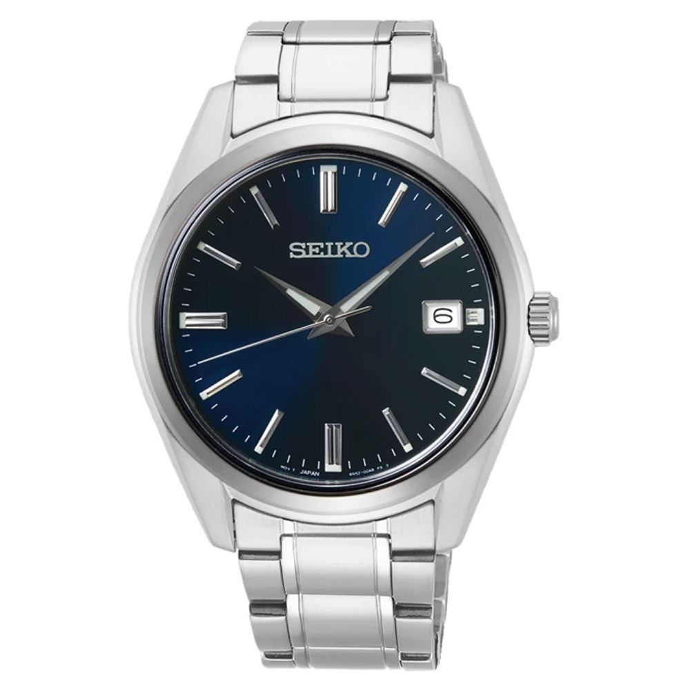 SEIKO 精工   CS系列 現代簡約 時尚紳士石英錶-藍面40mm(SUR309P1/6N52-00A0B 防水100米)_SK028