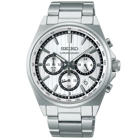 SEIKO 精工 CS 經典條紋 計時腕錶 禮物推薦 送禮首選 (8T63-01T0S/SBTR031J)