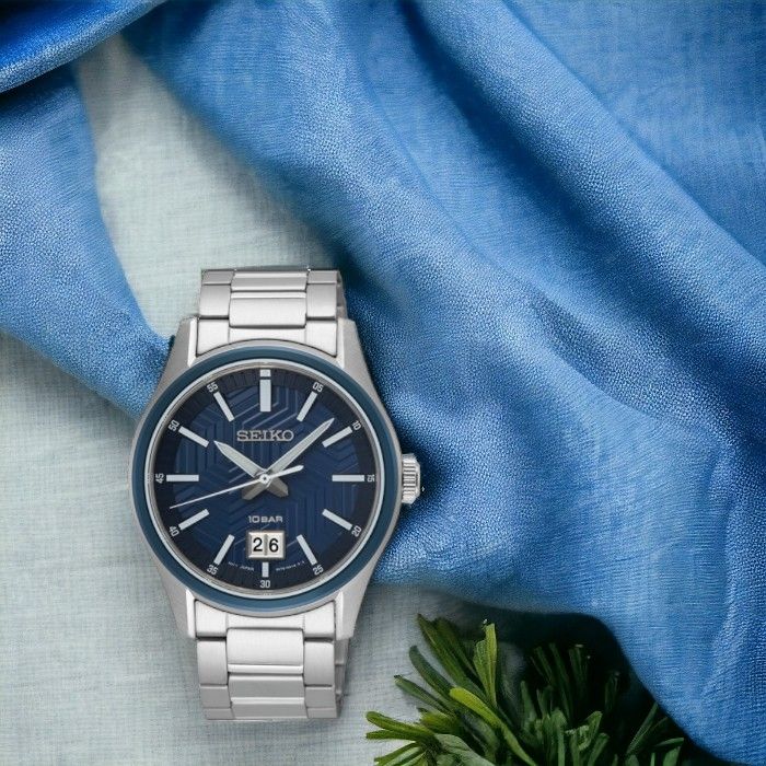  【SEIKO】精工 CS系列 SUR559P1簡約款大日期窗男錶 6N76-00K0B 藍 39.5mm