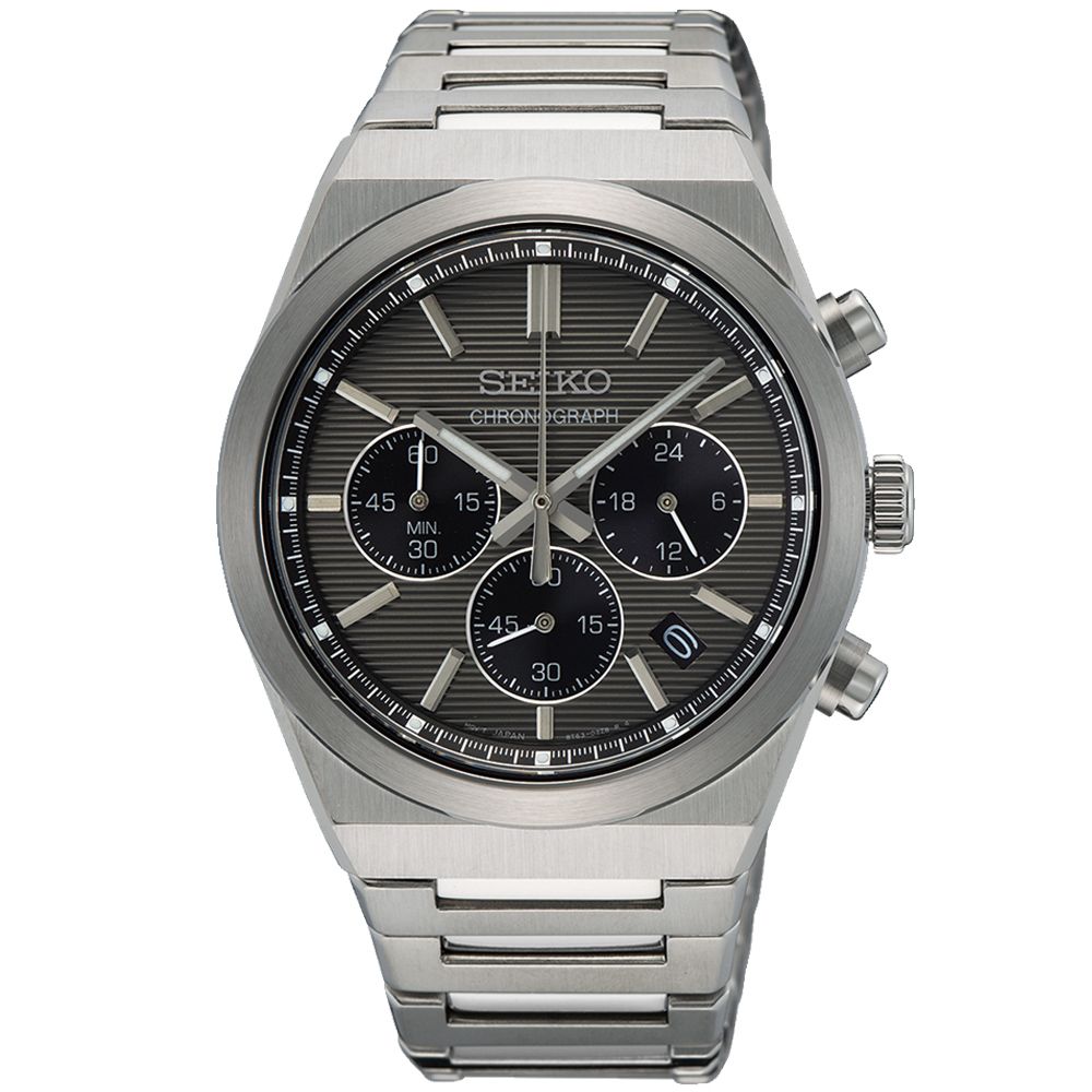 SEIKO 精工 CS 三眼計時腕錶 禮物 推薦 (8T63-02F0N/SSB455P1)