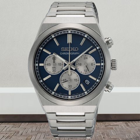 SEIKO 精工 CS 三眼計時腕錶 雙11 特惠 (8T63-02F0B/SSB453P1)