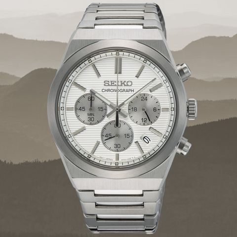 SEIKO 精工 CS系列 三眼計時腕錶 (8T63-02F0S/SSB451P1)