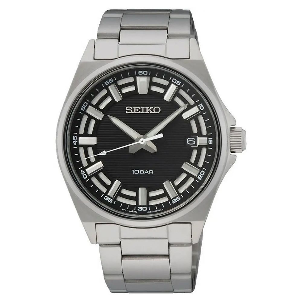 SEIKO 精工 SUR505P1 CS經典系列 時尚 商務 銀黑 日期顯示 夜光 防水 不鏽鋼 石英錶 附錶盒