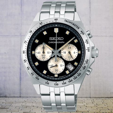 SEIKO 精工 CS 經典三眼 計時腕錶 禮物推薦 送禮首選 (8T63-02R0D/SBTR047J)