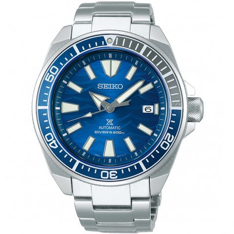 SEIKO 精工 Prospex 愛海洋特別版深海鯊魚潛水機械錶-藍/43.8mm 4R35-03G0B(SRPD23J1)