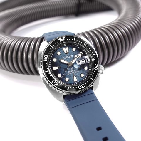 SEIKO 精工 / 4R36-06Z0H.SRPF77K1 / PROSPEX 海龜 魟魚錶盤 拯救海洋 潛水錶 機械錶 矽膠手錶 藍色 45mm
