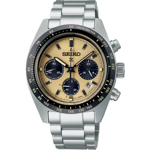 SEIKO 精工 Prospex  SPEEDTIMER 熊貓太陽能計時手錶(V192-0AF0Y/SSC817P1)棕