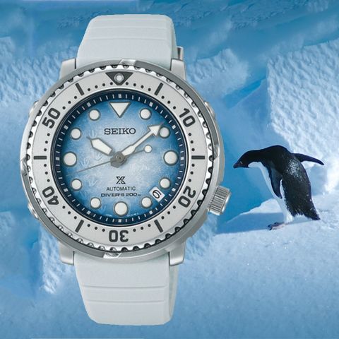登錄享3年保固🔹送多項好禮SEIKO 精工 PROSPEX系列 愛海洋 冰島企鵝腳印 機械腕錶 禮物推薦 畢業禮物 (SRPG59K1/4R35-04Z0H) SK042