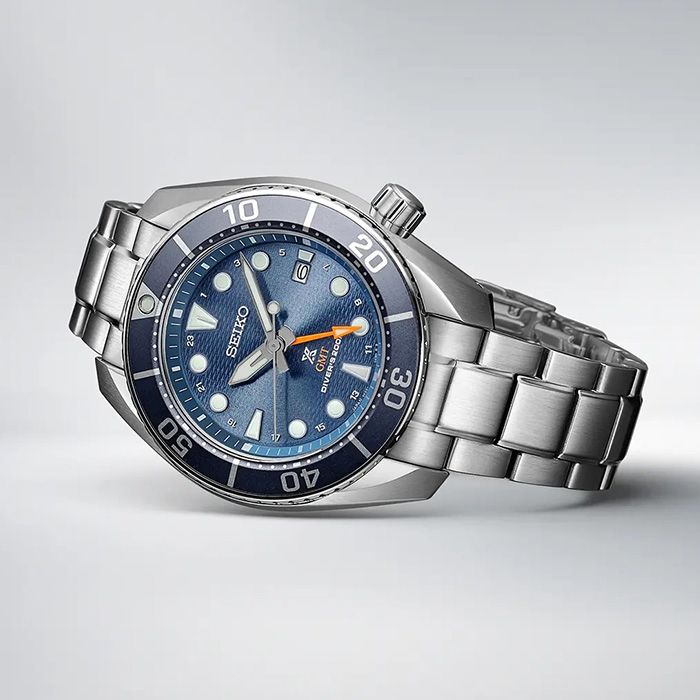 SEIKO 精工  Prospex SFK001J1 Sumo太陽能 GMT 藍寶石鏡面 潛水男錶 5K65-0AA0B 藍 45mm