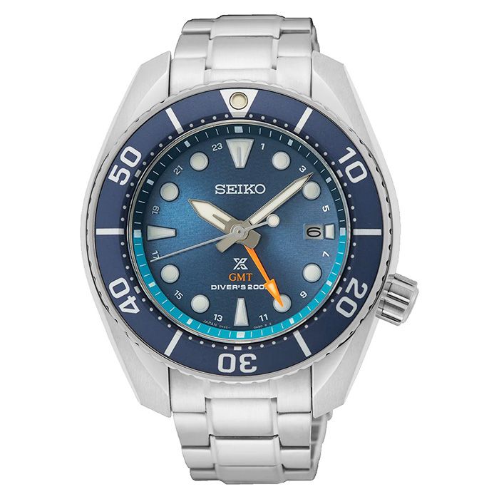 SEIKO 精工  Prospex SFK001J1 Sumo太陽能 GMT 藍寶石鏡面 潛水男錶 5K65-0AA0B 藍 45mm