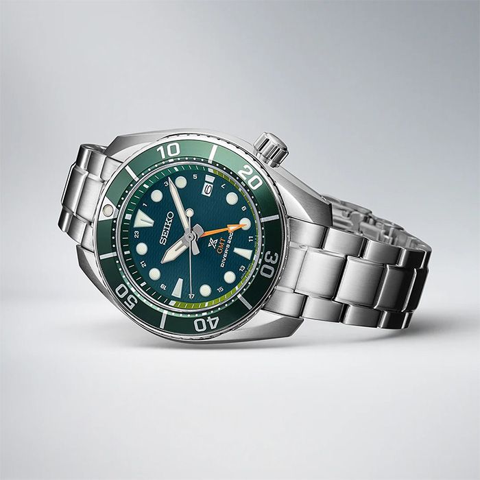 SEIKO 精工  Prospex SFK003J1 Sumo太陽能 GMT 藍寶石鏡面 潛水男錶 5K65-0AA0G 綠 45mm