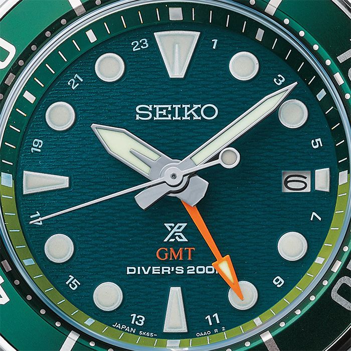 SEIKO 精工  Prospex SFK003J1 Sumo太陽能 GMT 藍寶石鏡面 潛水男錶 5K65-0AA0G 綠 45mm