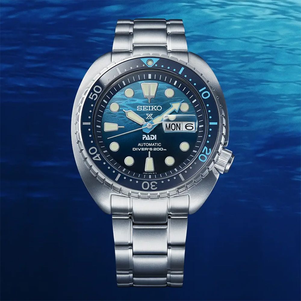 SEIKO 精工 Prospex PADI 海龜 特別版200米潛水機械錶-45mm (SRPK01K1/4R36-06Z0F)