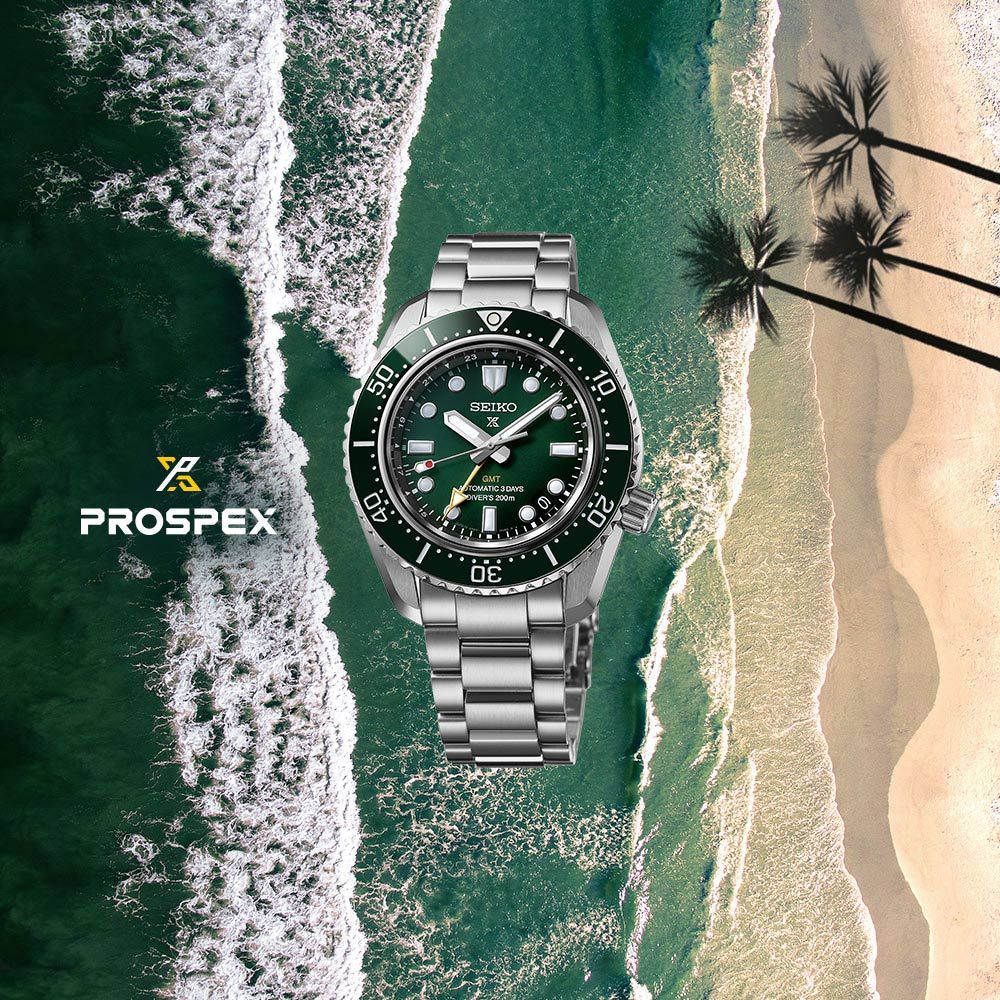 SEIKO 精工Prospex 大谷翔平廣告款GMT 三日鍊潛水陶瓷機械錶-42mm 