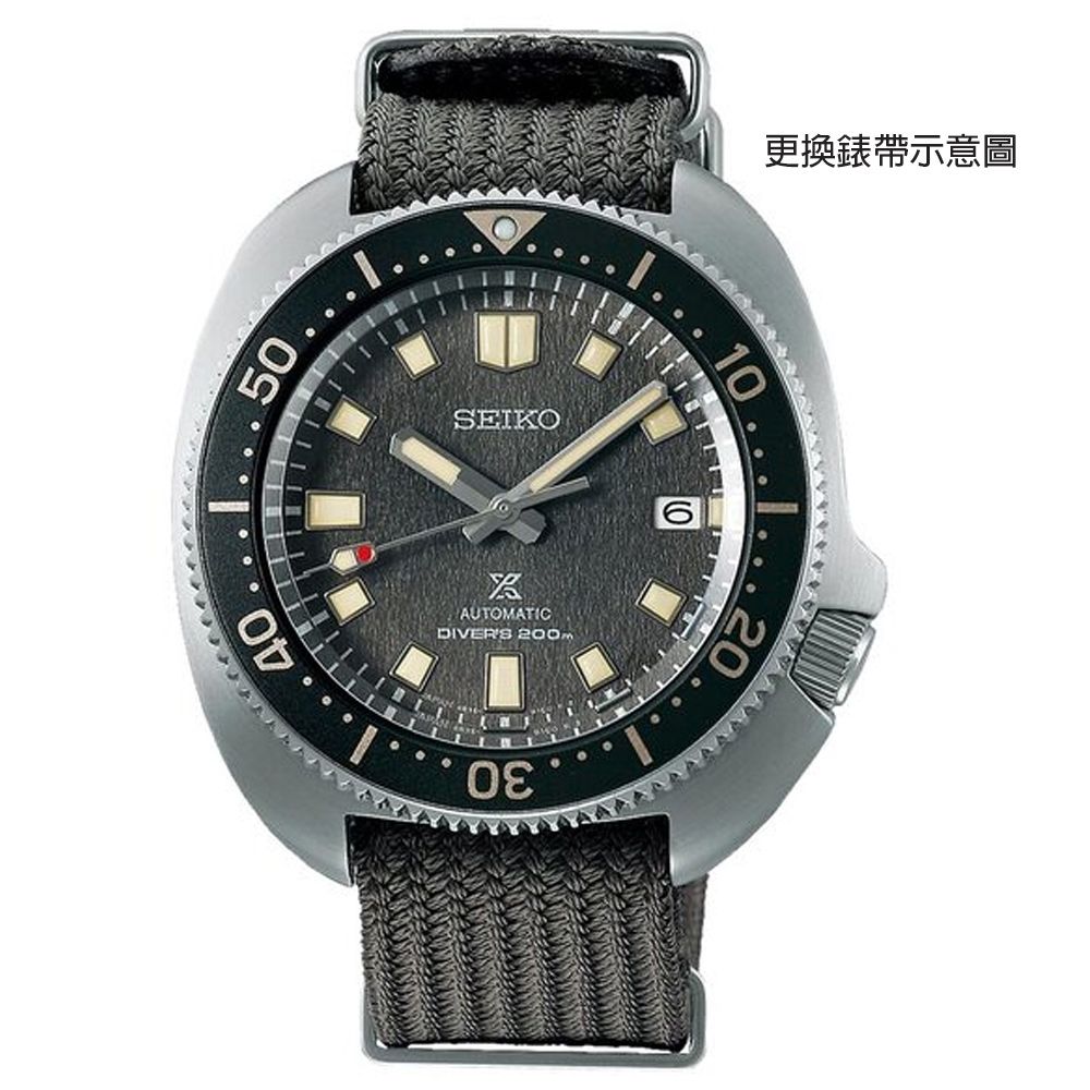 SEIKO 精工   PROSPEX DIVER SCUBA 復刻 200米機械錶-軍綠42.7mm (SPB237J1/6R35-00T0N 附灰色原廠錶帶)_SK028