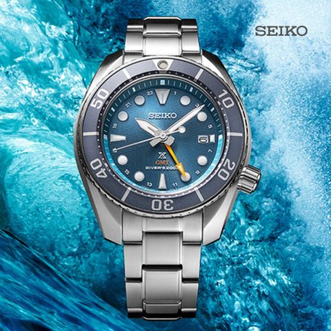 SEIKO 精工 Prospex SUMO 太陽能GMT潛水錶-藍45mm(SFK001J1/5K65-0AA0B 防水200米)_SK028