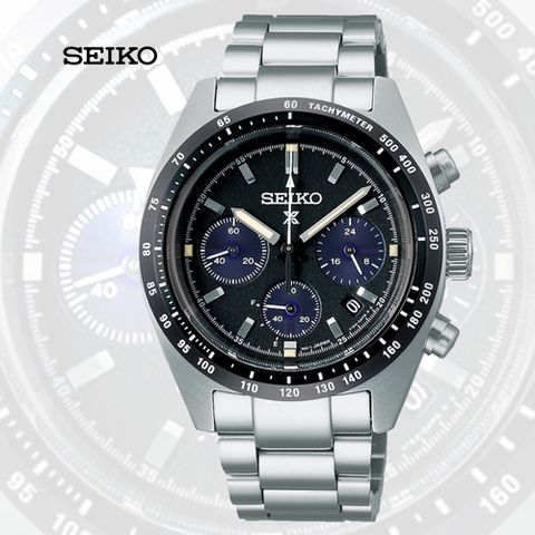 SEIKO 精工 Prospex SPEEDTIMER太陽能計時腕錶-黑39mm(SSC819P1/V192-0AF0D 防水100米)_SK028