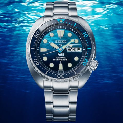 SEIKO 精工 PROSPEX PADI 海龜 潛水機械腕錶 禮物推薦 送禮首選 (4R36-06Z0F/SRPK01K1)