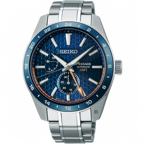 SEIKO 精工 Presage 新銳系列 GMT機械錶-42.2mm 6R64-00C0B(SPB217J1)