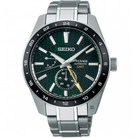 618購物節★送好禮SEIKO精工 Presage 新銳系列 GMT機械錶-42.2mm 6R64-00C0G(SPB219J1)