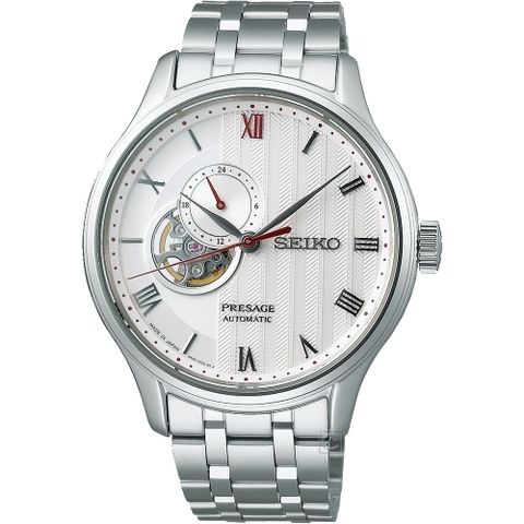 SEIKO 精工 Presage SSA443J1 沉穩風格羅馬開芯機械錶-4R39-00W0S/41mm