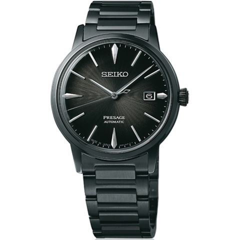 SEIKO 精工 Presage 黑天鵝絨調酒機械錶-39.5mm SRPJ15J1 4R35-05E0SD