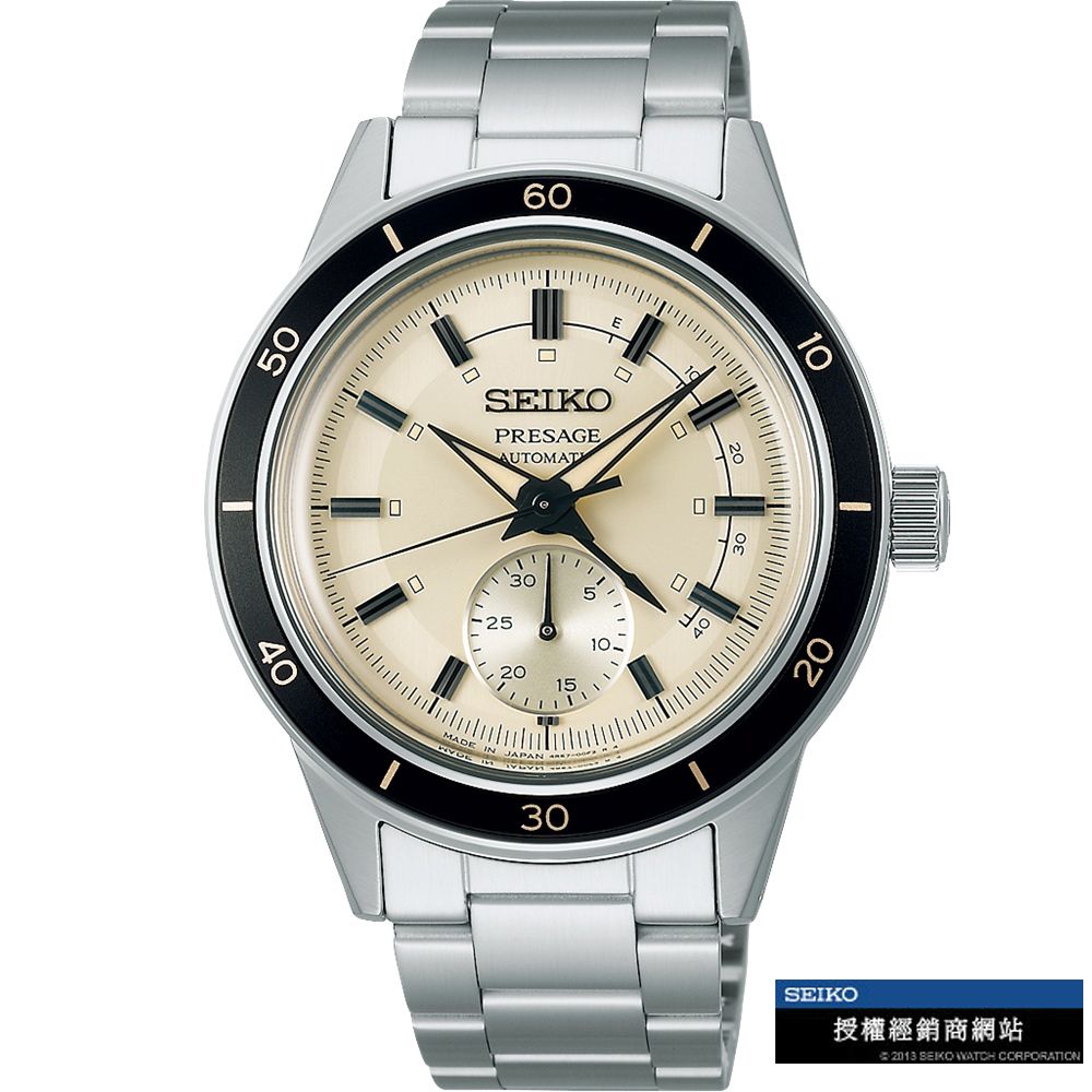 SEIKO 精工   Presage Style 60S 復古動力儲存顯示機械錶-(4R57-00T0S/SSA447J)