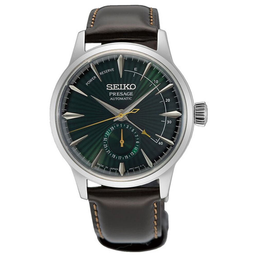 SEIKO 精工   Presage 調酒師 指針日期機械腕錶-皮錶帶40.5mm(SSA459J1/4R57-00E0U 防水50米)_SK028