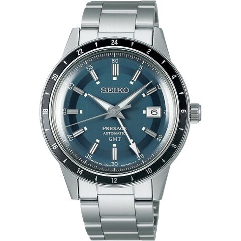 SEIKO 精工 PRESAGE Style60s系列GMT復古機械錶/40.8mm (4R34-00B0B/SSK009J1)SK003