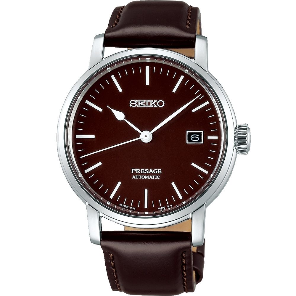 SEIKO 精工 享指定專櫃售後服務 Presage 琺瑯高工藝機械男錶(SPB115J1) 6R35-00F0B